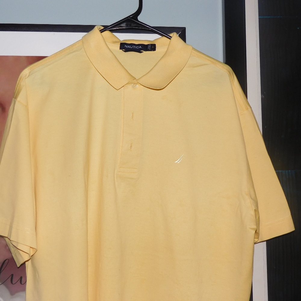 Like New Nautica Men's Polo Color: YELLOW with YEL